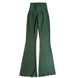 Offline by Aerie OG Original Flare Leggings Forest Green Ribbed High Rise XS